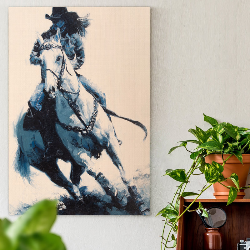 « Mood Indigo II », reproduction d’art sur toile tendue, H 36 po x l 24 po x 1,5 po