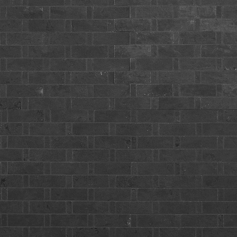 Portrait Weave Matte Porcelain Mosaic, Black Gold