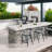 Konika Upholstered Counter Stool with Metal Frame