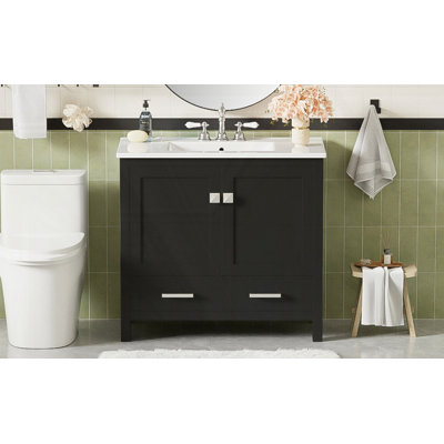 Meuble-lavabo 36 po avec lavabo en céramique