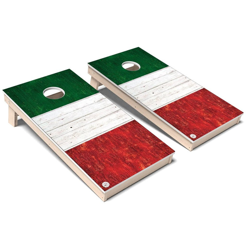 Ensemble de planches de cornhole composites toutes saisons International Flag Italie, AUCUN accessoire
