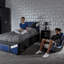 X Rocker Cerberus Double Ottoman Gaming Bed - Blue