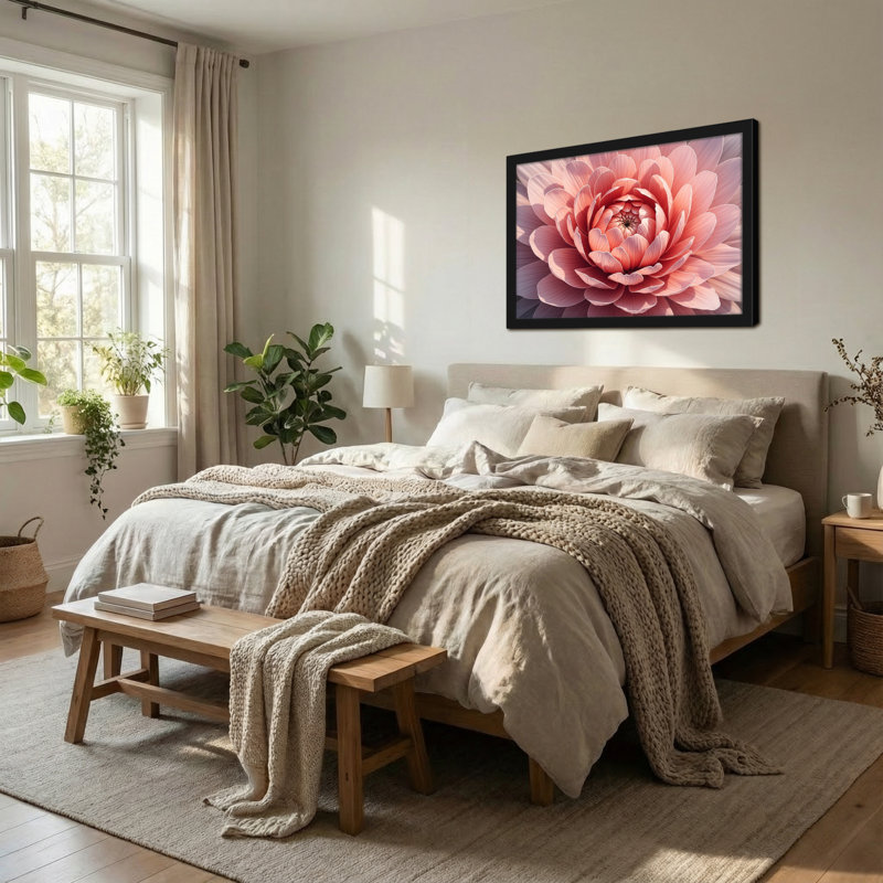 Plantes et fleurs fleur de lotus rose gros plan, H 20 po x l 30 po