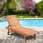 Pool Chair With Reclining And Built-In Table, Red Wood For Leisure Time Wooden Chaise Lounge From Wood Look Poolside Sunbathing Comfort