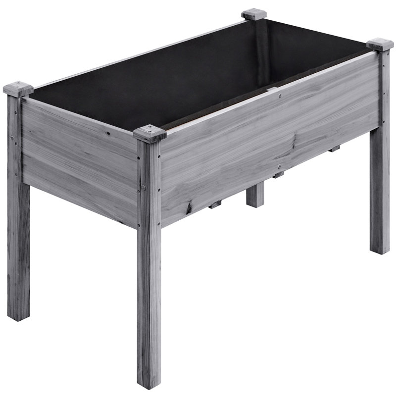 Rigney  Fir Wood Elevated Planter with Fabric Liner & Drainage Holes