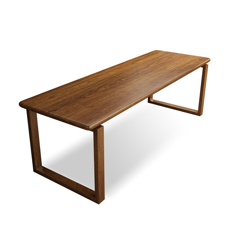 Walnut Rectangular Solid Wood desk, 29.53" H x 94.49" W x 27.56" D