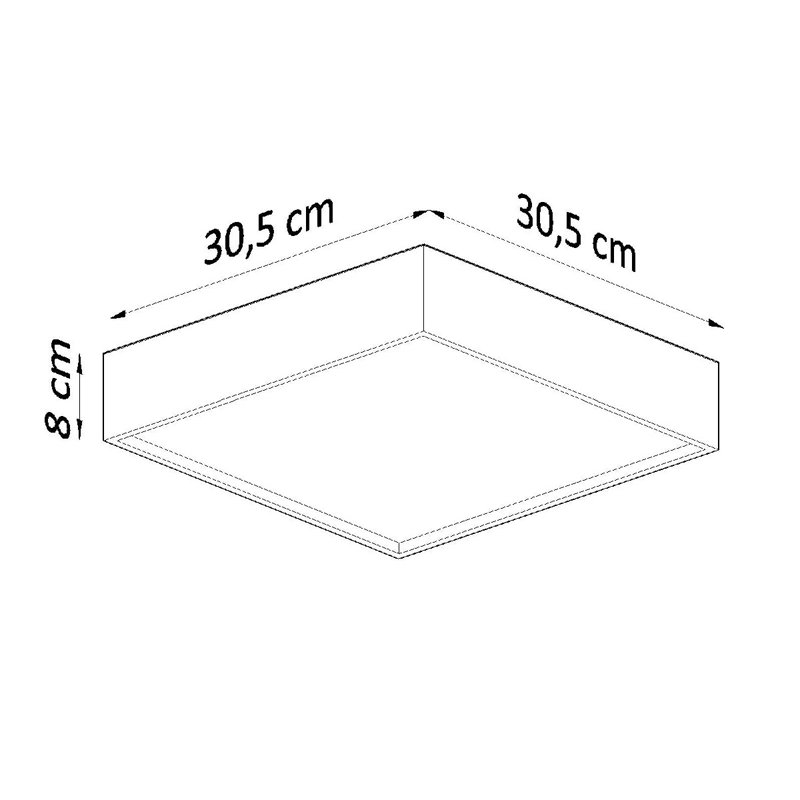 Adaysia Flush Mount, 8cm H x 30.5cm W x 30.5cm D, White