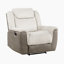 Chaise inclinable moderne et contemporaine en chenille et microfibre polie Walden de 40 po avec revêtement bicolore, siège à ressorts ensachés et support durable-763973622