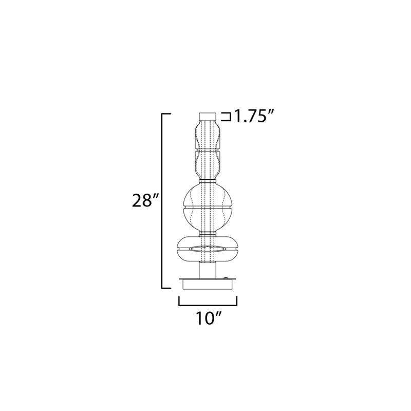 Gusto LED Table Lamp, Gold, White/Clear