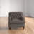 Fabric Chair Featuring English-style curved arms-1407707560