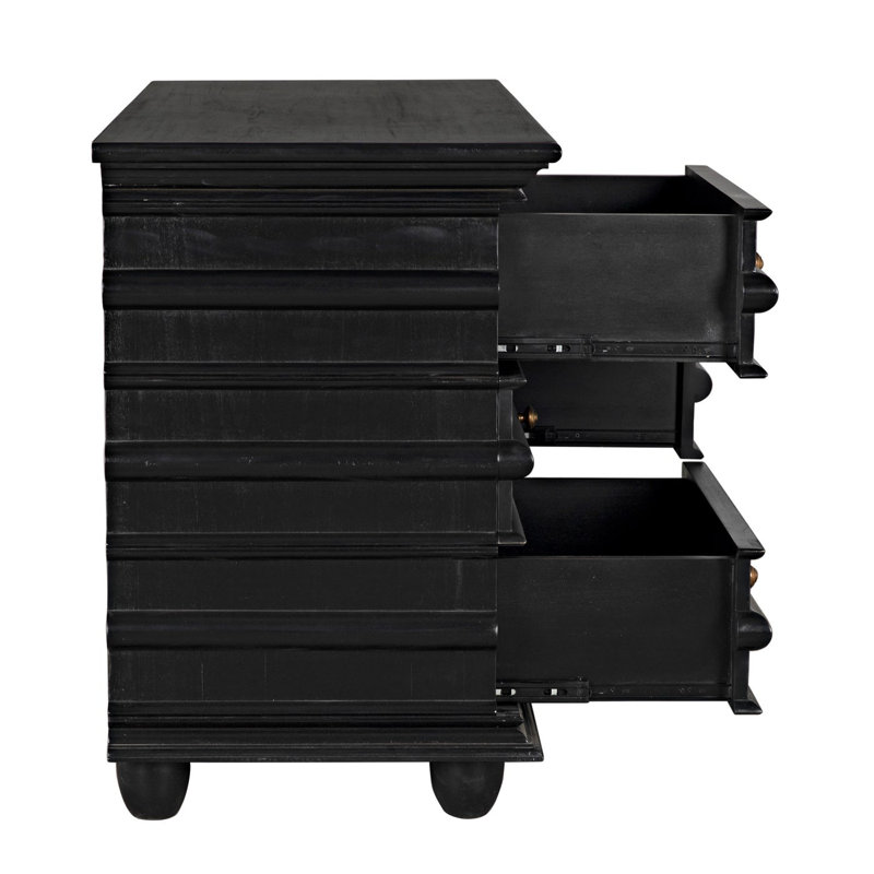Ascona 6 - Drawer Dresser, Hand Rubbed Black