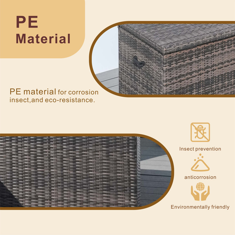 1000 L Wicker Outdoor Storage Box