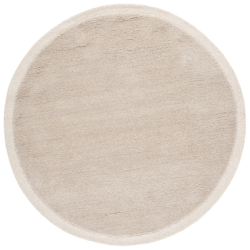 Metro Hand Tufted Wool; Cotton Solid Color Indoor Rug, Round 6'