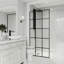 Mosaic 34" W x 74" H Fixed Framed Shower Screen with 3/8" Glass-99084422