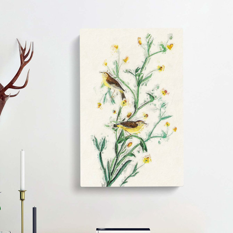Yellow Red-Poll Warbler From Birds by John Audubon - Wrapped Canvas, 76cm H x 50cm W x 3cm D