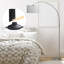 Lampe sur pied arquée 78,7 po Asem avec télécommande, ampoule DEL incluse et grand abat-jour Asem-845758606-819567389