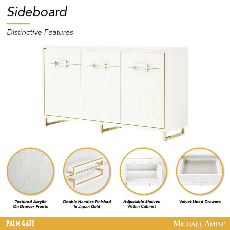 Palm Gate Sideboard - Cloud White