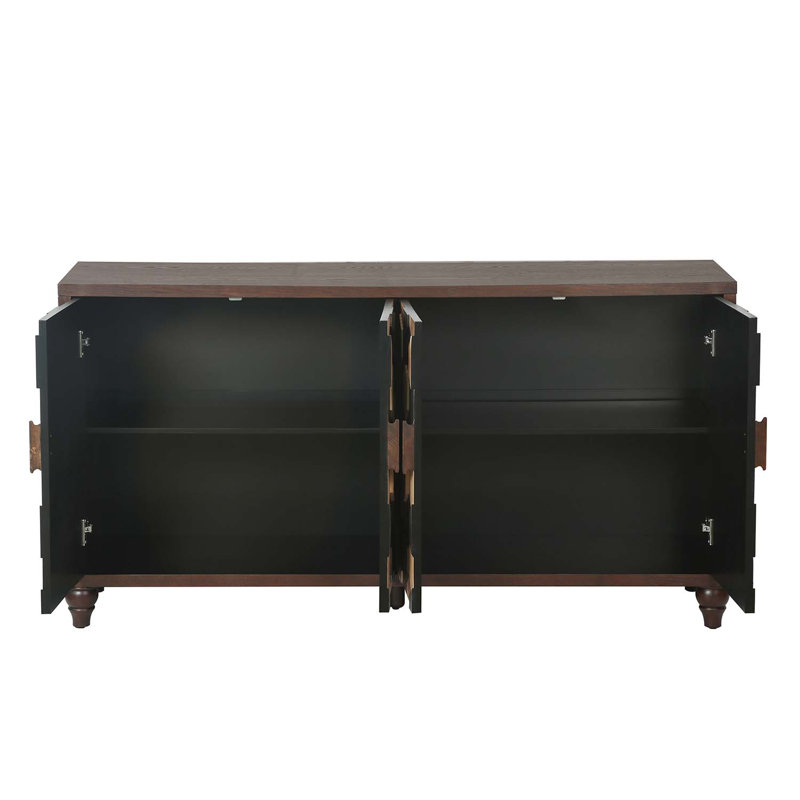 Buffet à motif nid d'abeilles, Antique Bronze, 59.80"L*15.70"W*31.90"H