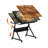 Adjustable Height And Angle Metal Jigsaw Puzzle Table With 4 Storage Trays And Wooden Cover For Adults