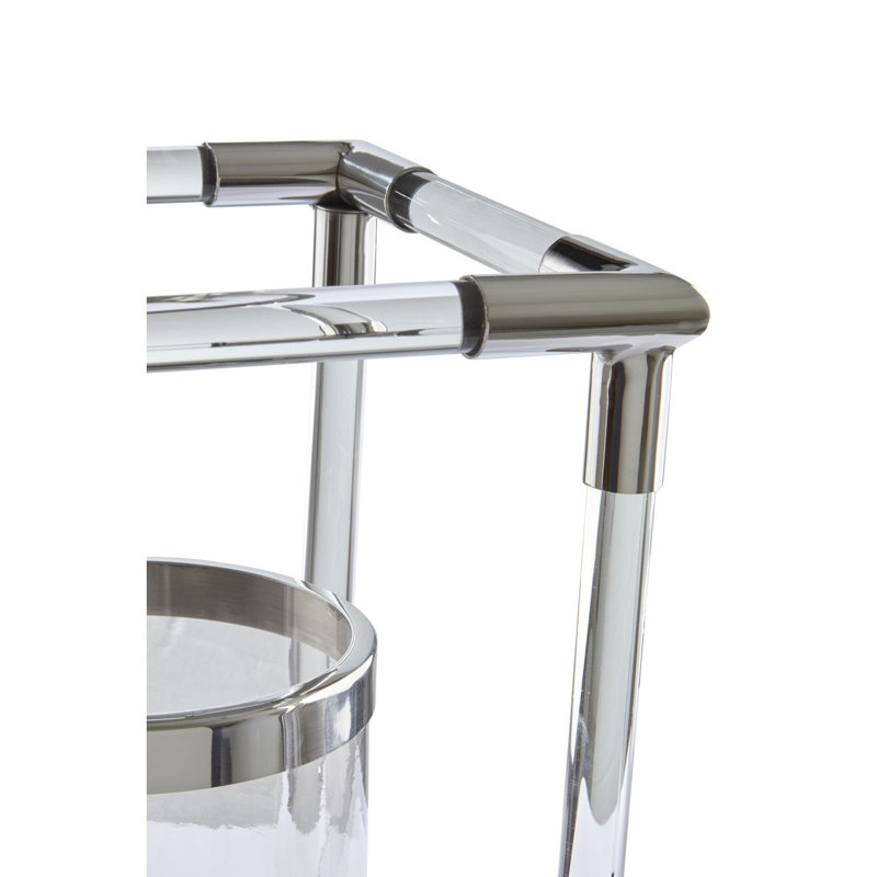 Ann Tabletop Lantern, 35 cm H x 24 cm W x 24 cm D, Silver