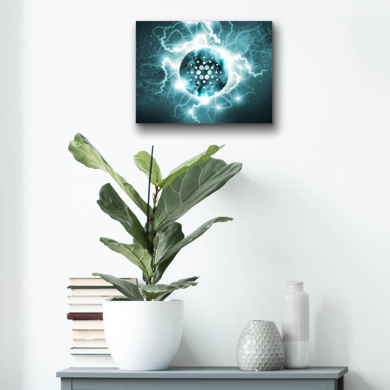 'Crypto Eclipse Cardano Ada' by Epic Portfolio, Acrylic Glass Wall Art, 12" H x 16" W x 0.13" D