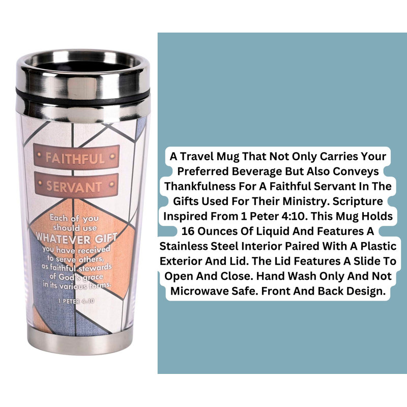 16 oz. Tasse de voyage à double paroi en acier inoxydable