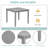 5-Piece Wooden Dining Table Set