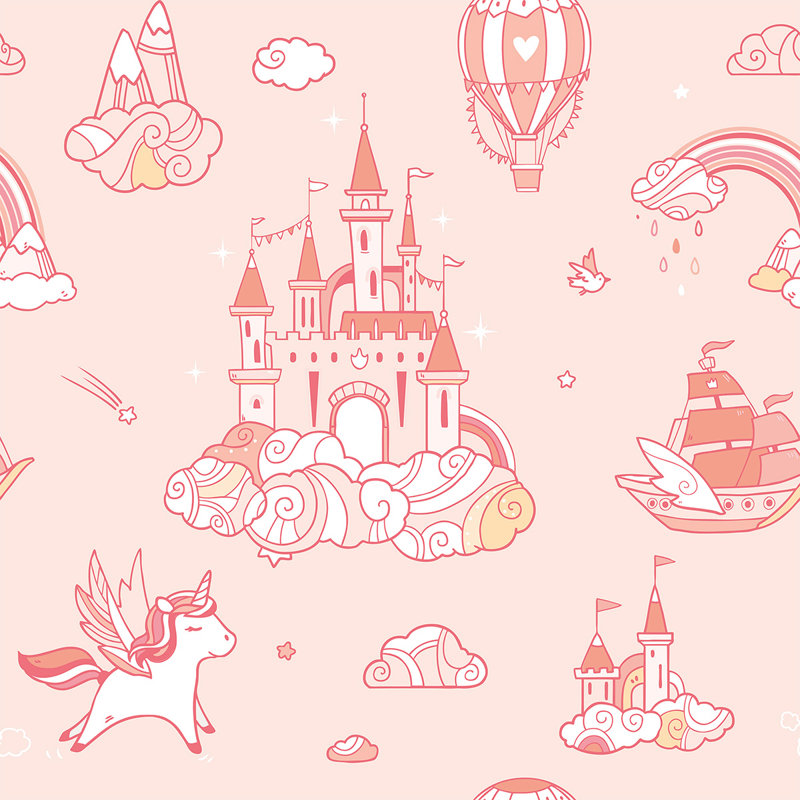 Panneau de papier peint amovible bébé fantaisie Waitsburg, L 48 po x l 24 po