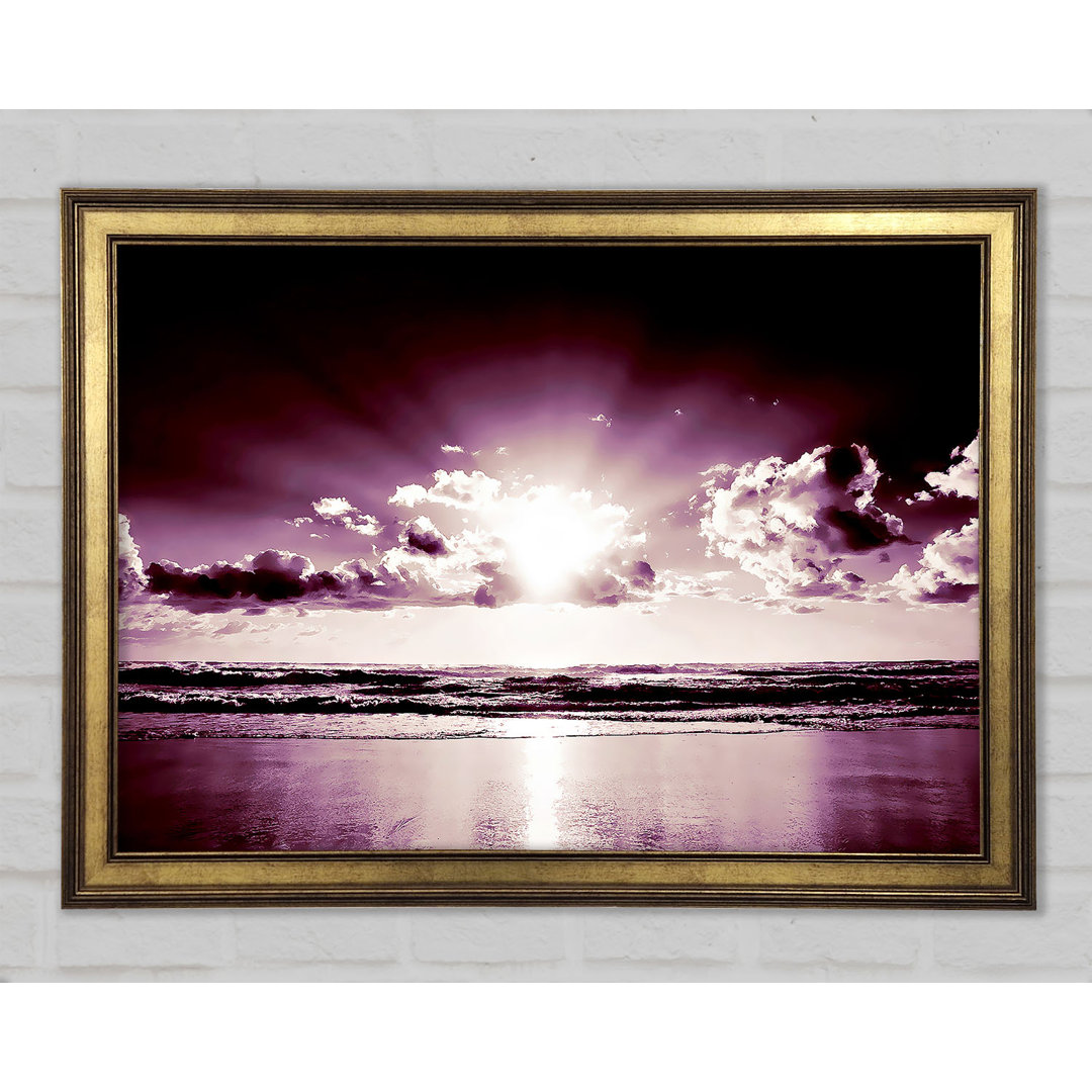 Gerahmtes Wandbild Purple Sunbeams