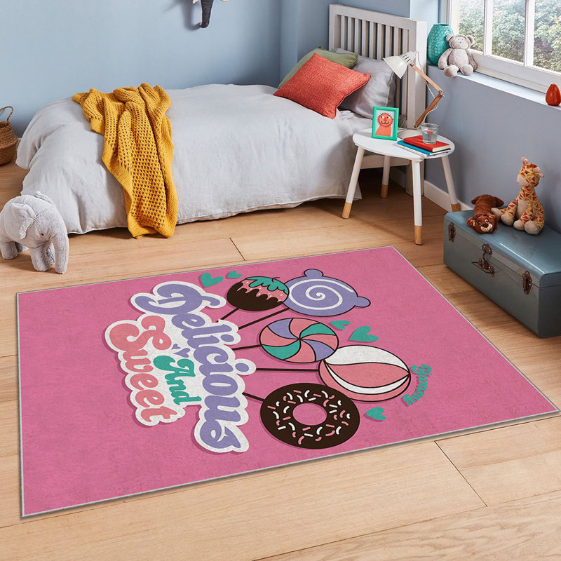 Luxurious Area Rug, 4.6 x 7.2 ft, 100% Polyester, 740 g/m² | Non-Slip Felt Dot Underside, Laminated Sponge for Comfort, Antibacterial & Easy to Clean | Stylish Velvet Fabric with Digital Print, Machine Washable