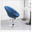 Fauteuil d'appoint pivotant en velours capitonné-162438746