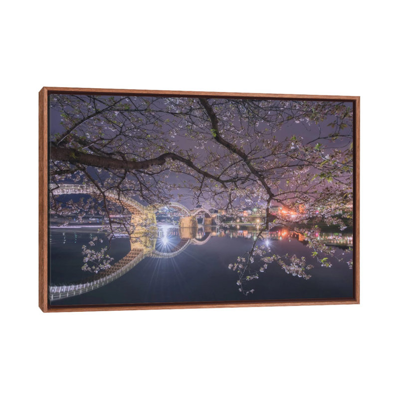 Spring In Japan VI by Daniel Kordan - Print on Canvas, Classic Brown Wood Framed, 152.5 cm H x 101.5 cm W