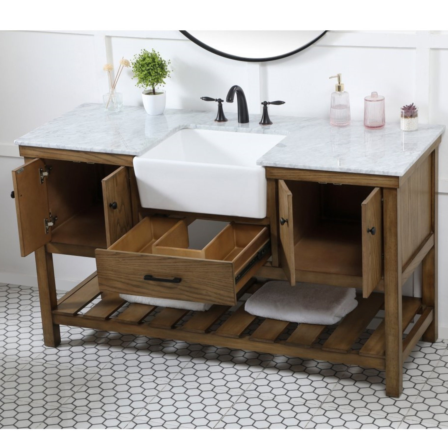 Pelaghia 60'' Single Bathroom Vanity, Driftwood