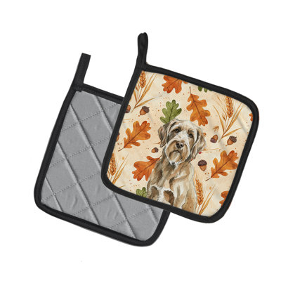 Spinone Italiano Heirloom Fall Pair of Pot Holders