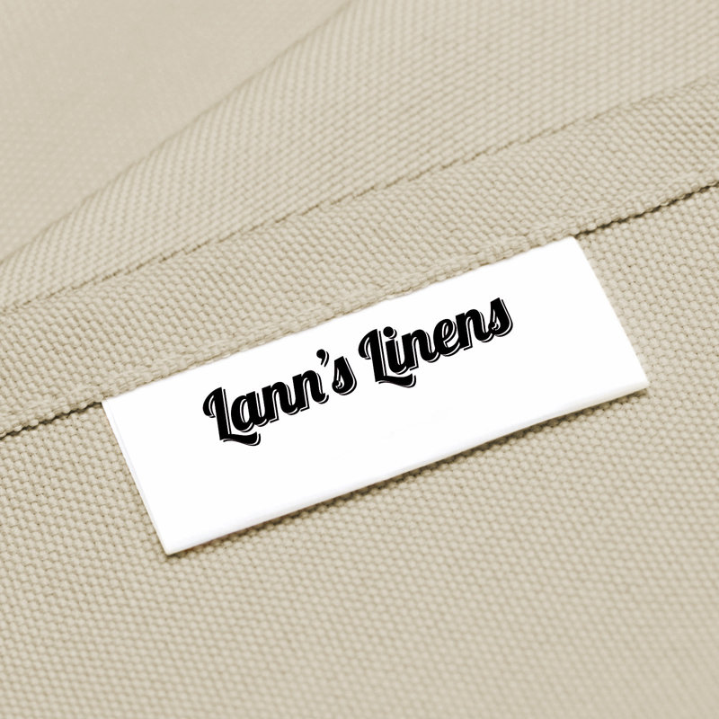 Solid Color Round Tablecloth, Beige, 120" L x 120" W , 5