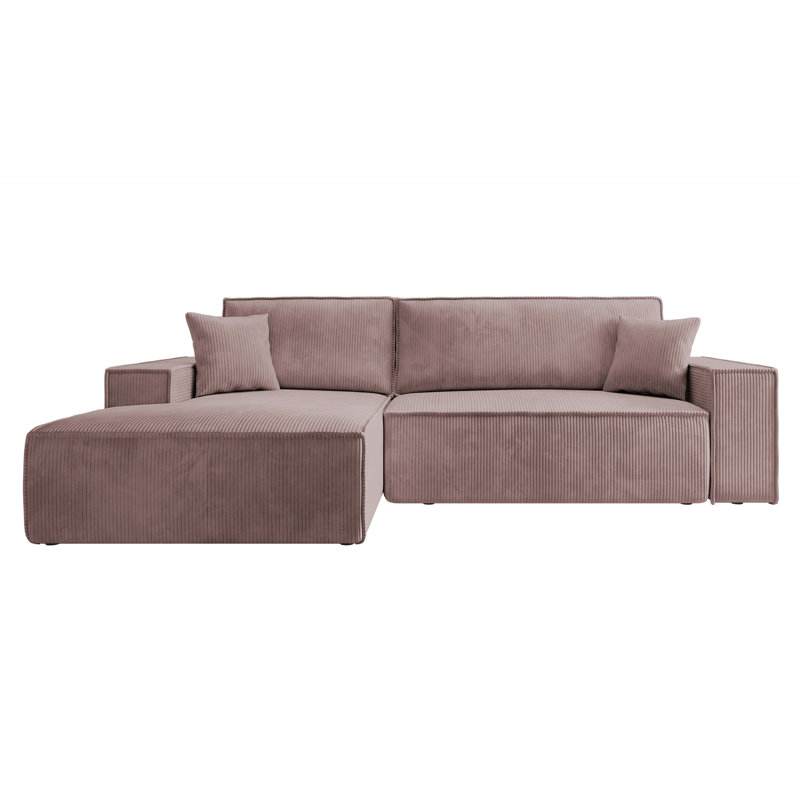 Chadman Sofa & Chaise, Left Hand Facing, Pink