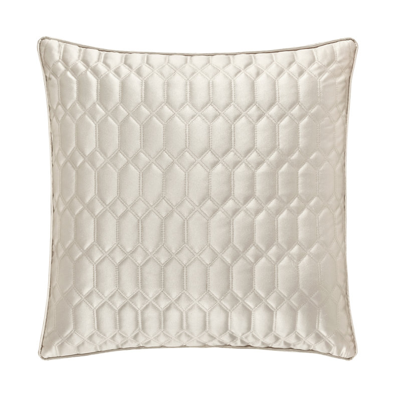 Satinique Natural 20" Square Polyester Throw Pillow