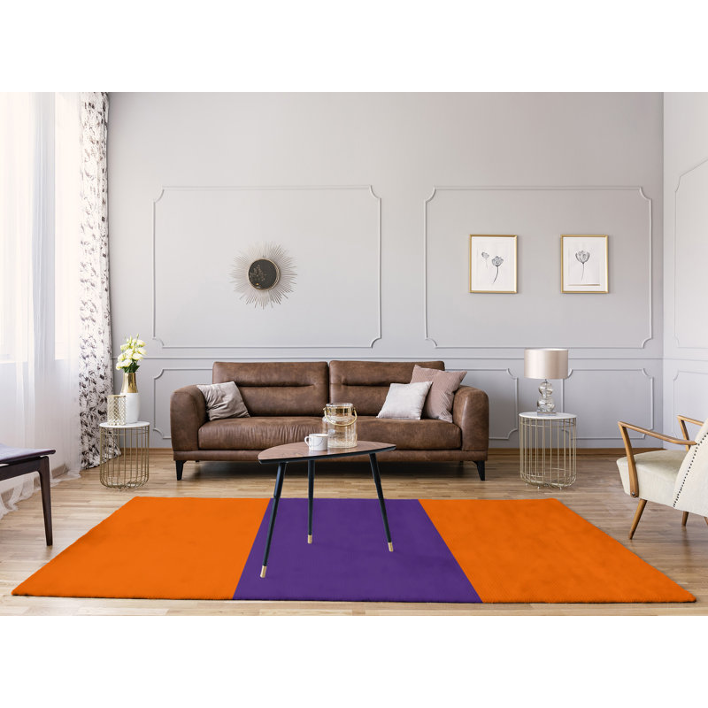 Tapis orange/mauve zone, Rectangle 8 pi x 10 pi