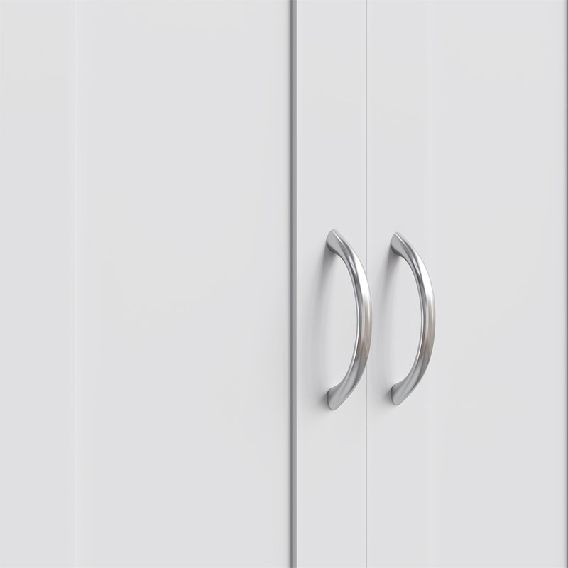 2 Door Engineered Wood Wardrobe, White