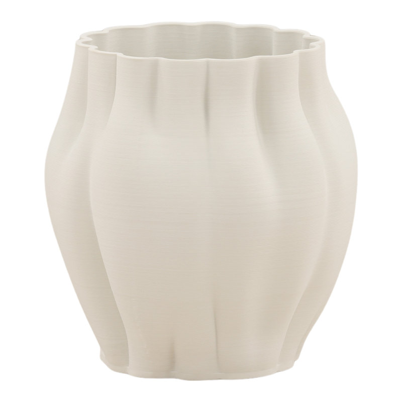 Kaori Vase Ivory, 11.42" H x 10.63" W x 10.63" D