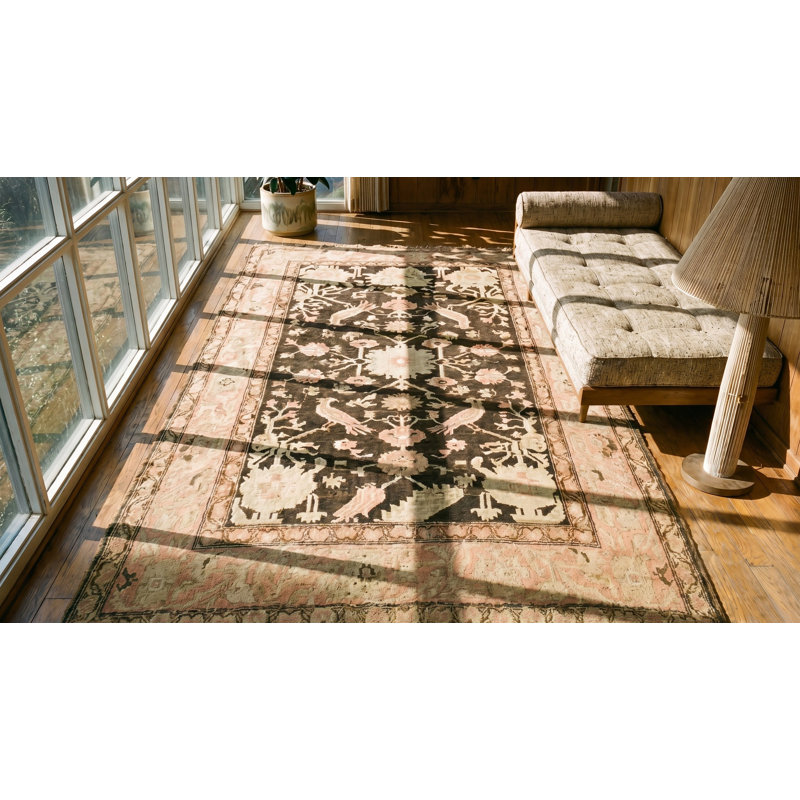 Tapis brun et brun à motif tribal Karabagh