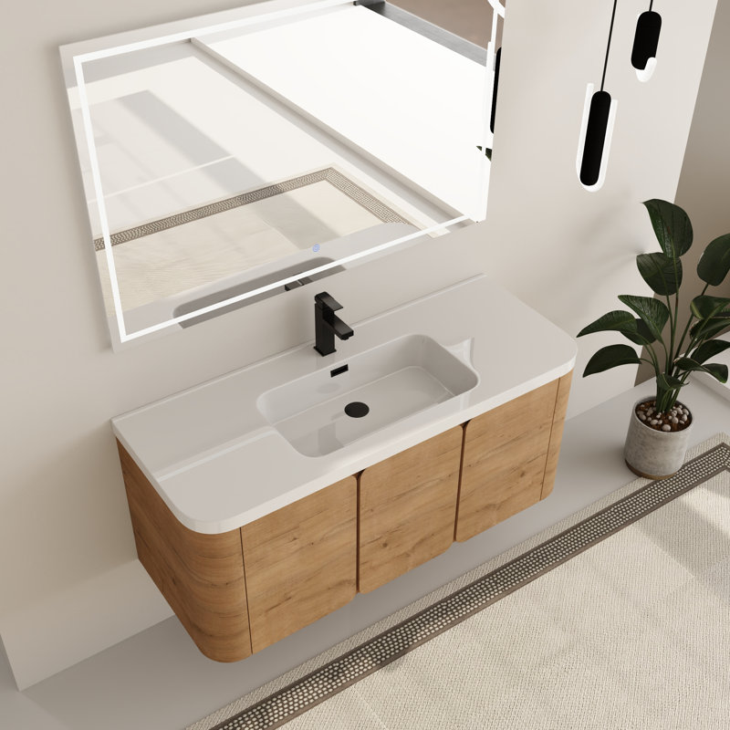 Ensemble de meuble-lavabo simple 48 po avec plateau en résine Ardingly, 48"