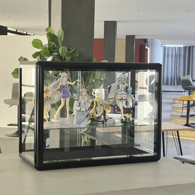 Tempered Glass Counter Top Display Showcase With Sliding Glass Door And Lock,Standard Aluminum Framing