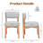 Modern Wooden Blended Linen Gray Dining Chair-202347711