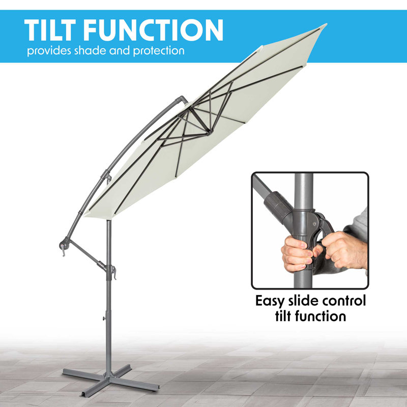 Breyan 300cm Cantilever Parasol, Cream