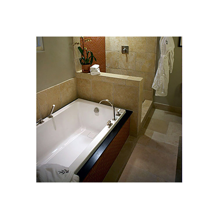 Marlie 59.75'' x 36'' Drop-In Soaking Acrylic Bathtub