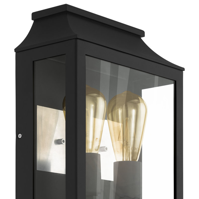 Soncino Matte Black 2 - Bulb Outdoor Wall Lantern
