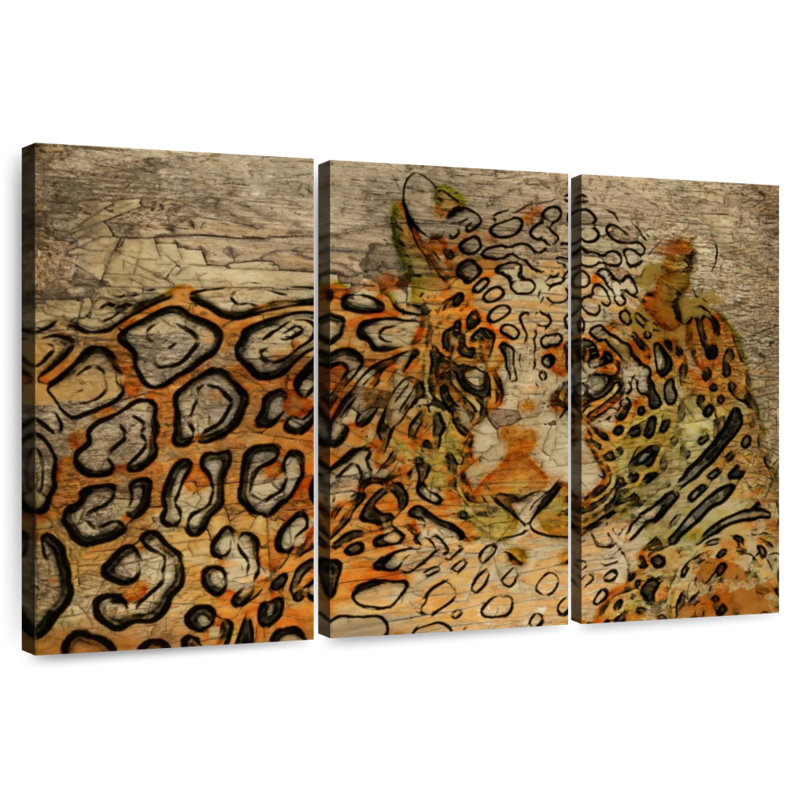 Brampt Wild Cat Skin, 24" H x 38" W