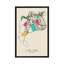Cape Town, South Africa Map by Ayse Deniz Akerman - Floater Frame Print on Canvas-1247380306-1247380305