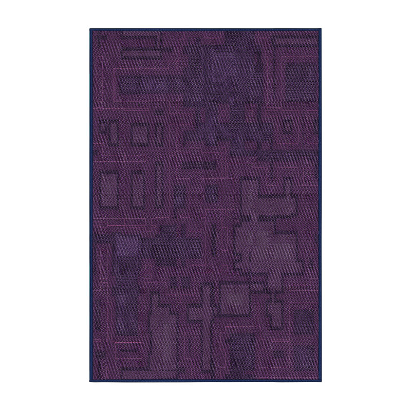 Tapis zone mauve en laine brysen, Rectangle 5 pi x 7 pi